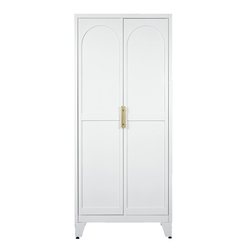71'' 2 Shapely Doors Cabinet, White