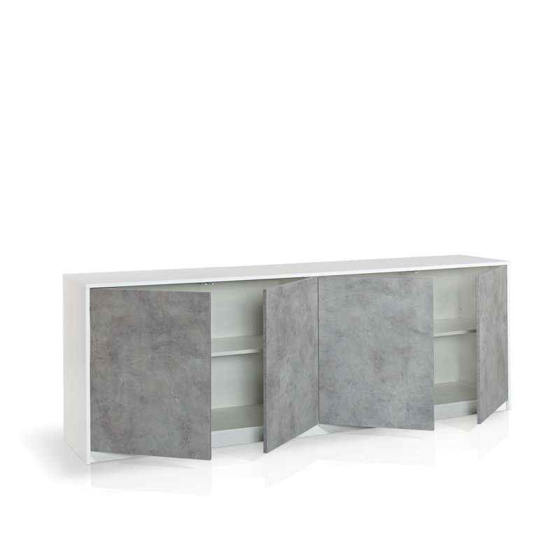 McCutchenville 238cm Sideboard, White Cement