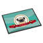 Tapis de porte pour l’extérieur antidérapant carlin merry christmas-16654586-16654587