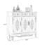 Banc de rangement blanc pour chaussures en bois massif-2106936539