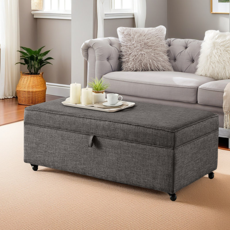 Modern Large Comfort Sofa Ottoman With Storage, Modular Sectional Storage Ottoman With Wheels For Living Room,Lounge Ottoman, Couch Storage Ottoman,Large Storage Ottoman Bench