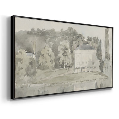 Série paysage - CDXCIX - Toile tendue avec châssis encadré - Prêt à être accroché