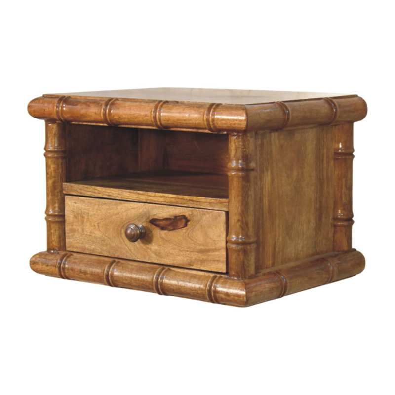 44cm W Solid Wood Bedside Table