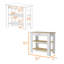 Brooklyn 40 Kitchen Island, Two Shelves, One  Drawer