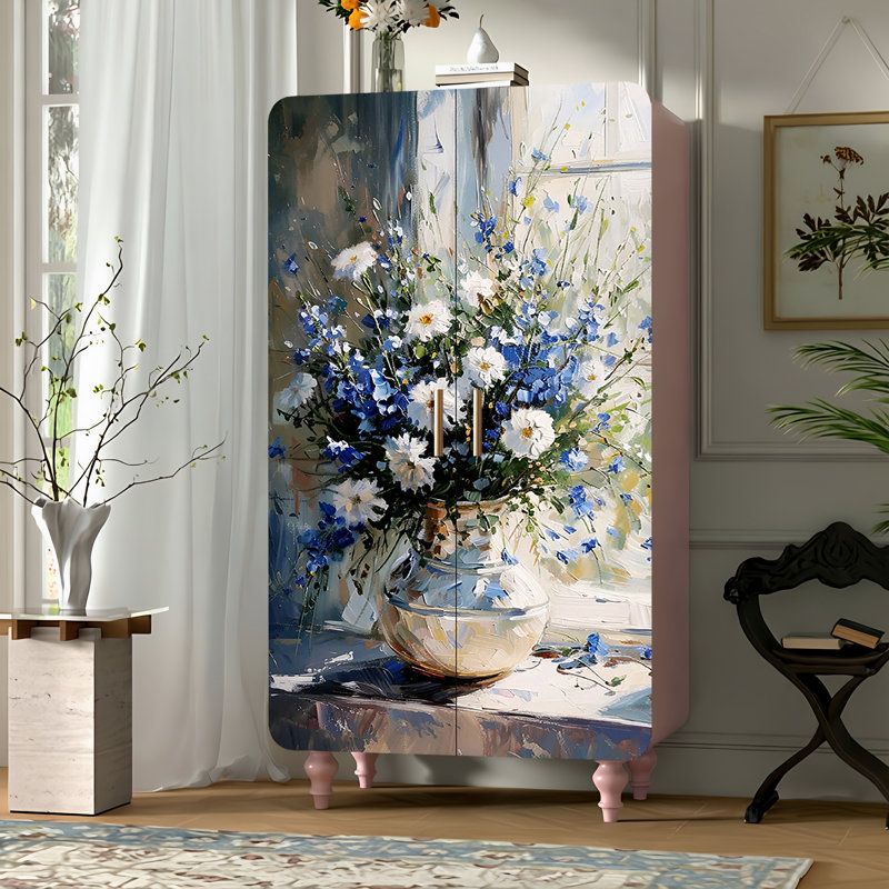 Aestheticism household double door French wardrobe