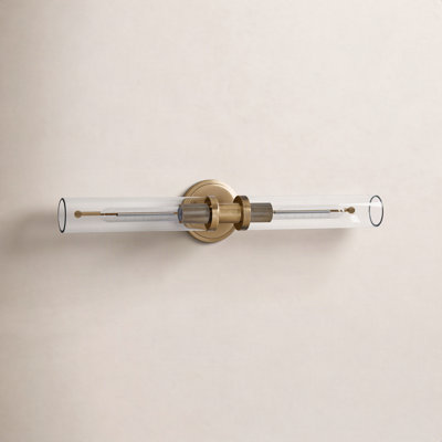 Katya 2 Light Transparent Dimmable Bath Bar