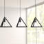 Luminaire suspendu géométrique pour îlot de cuisine 3 lumières Merriam