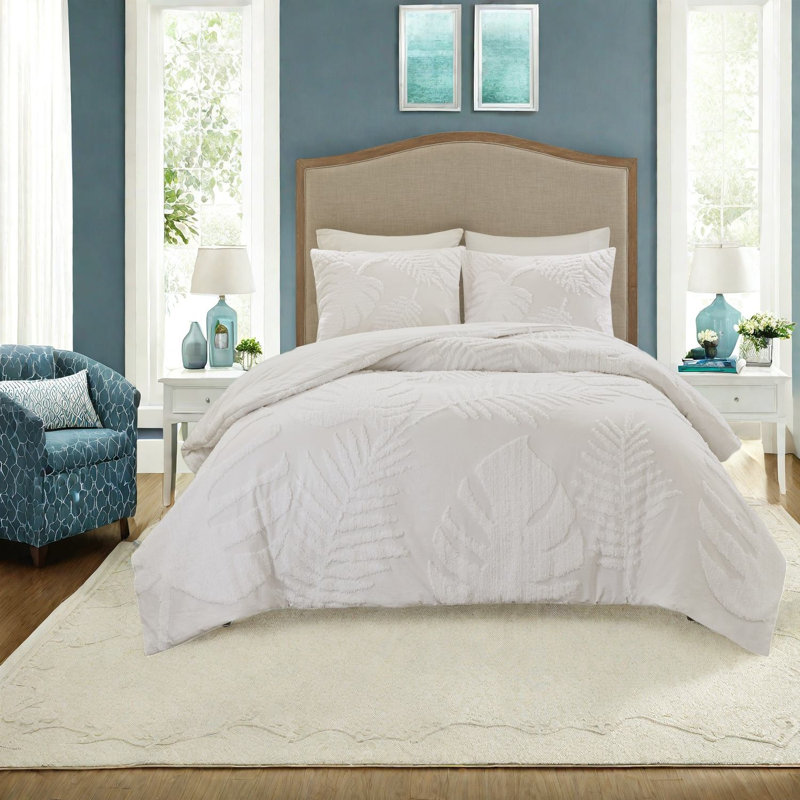 Ensembles de literie en chenille de coton touffetée, très grand style bord de mer