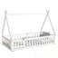 Lit de sol en forme de tente, lit plateforme avec garde-corps, lattes et porte-1282346036