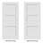 Primed 3 Equal Panel Interior Shaker Door Prehung with 4-9/16" Jambs-46547083-46547082-46869884