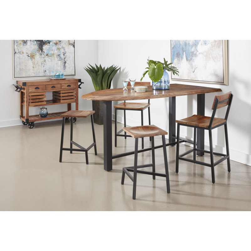 Counter Stool with Metal Frame
