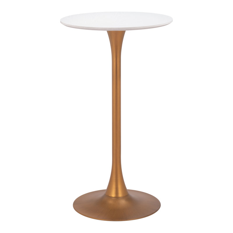 Table de salle à manger Auray, Blanc, Brun