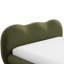 Structure de lit grand format avec revêtement Olive Boucle, mobilier de chambre moderne, tête de lit Camel