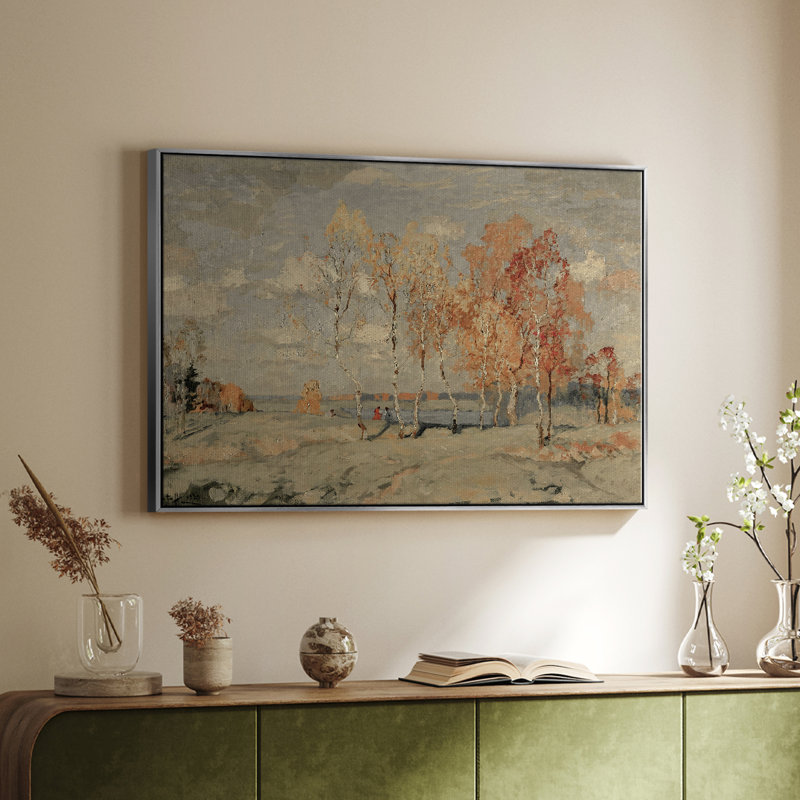 "Vintage Landscape-DCXVI" sur toile, Argent, H 25 po x l 37 po