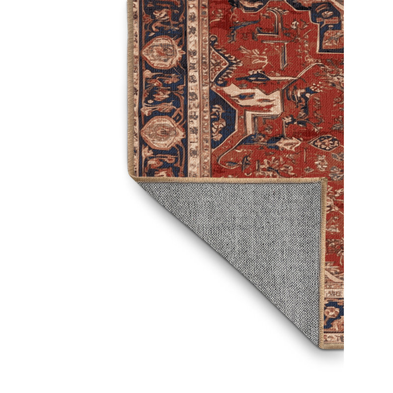 Tapis brun lavable à la machine, Carré 8 pi