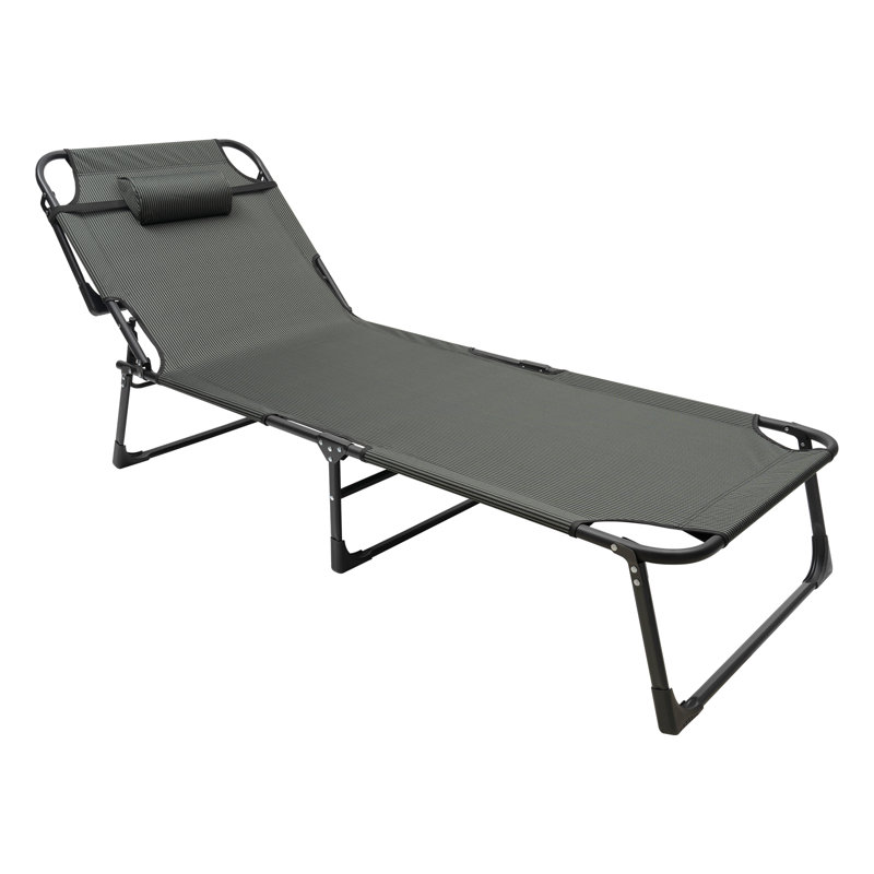 Lit de camp pliant pour adultes, Noir