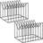 2 Sets Wire File Organizer For Desk,File Folder Holder/Rack/Stand,File Sorter Organizer,Desktop Record/Clipboard Holder,8 Sections Storage,Anti-Scratch/Rusty,Steel Stable Holder,Black