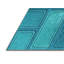 Tapis à motif géométrique turquoise-110379939