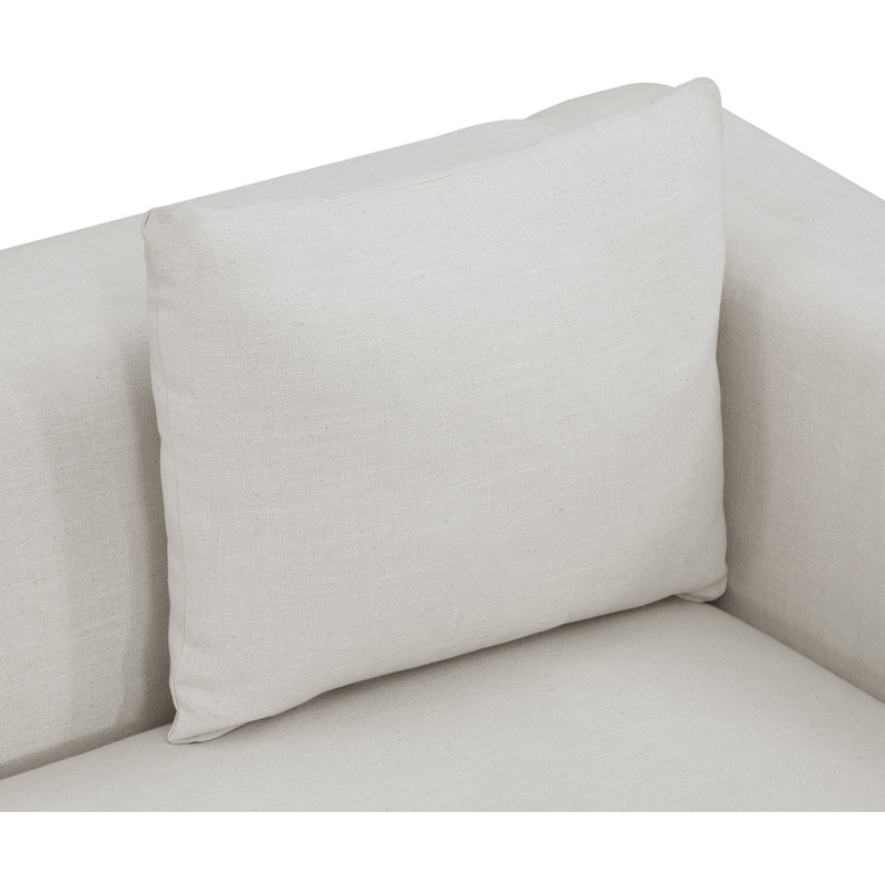 Huzayl 44,5 po de large, Tissu beige texturé en lin