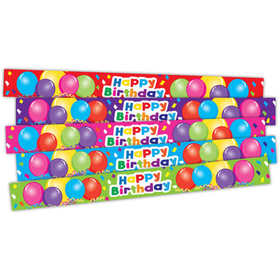 Happy Birthday Balloons Slap Bracelet