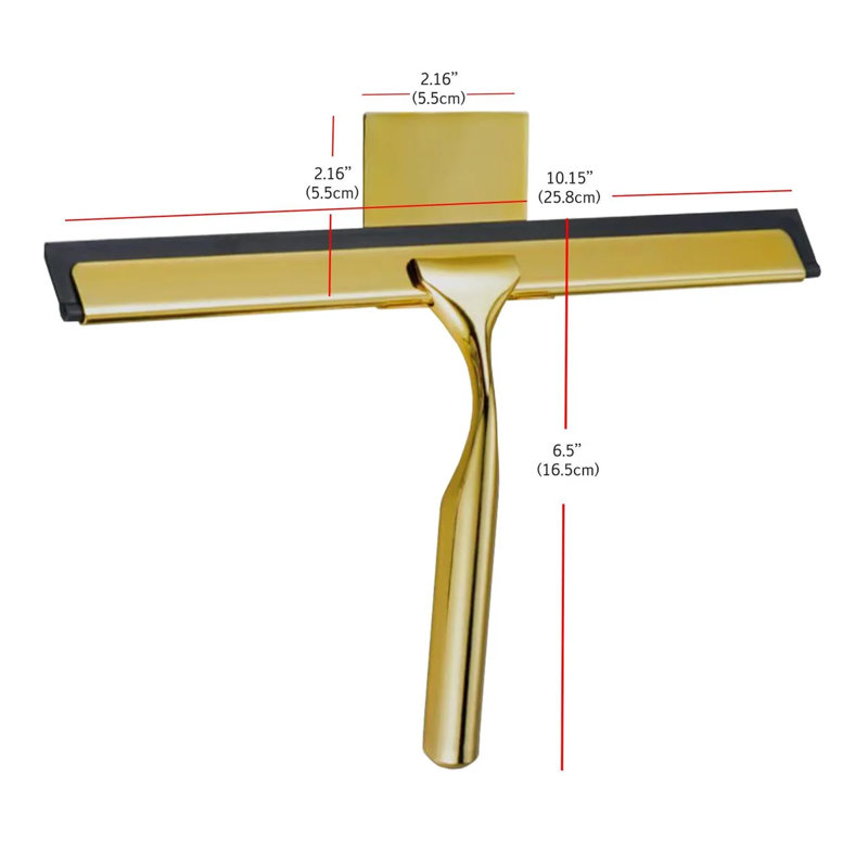 Stainless Steel Squeegees (2-Pack), Gold, 8.5" H x 10" L x 2" W