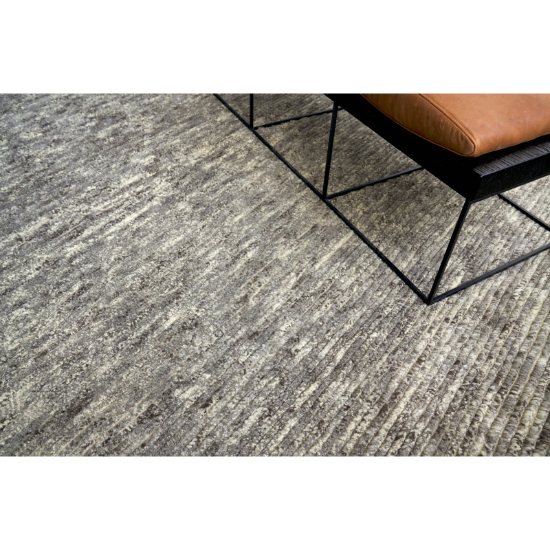 Kaza Wool Striped Area Rug, Rectangle 6' x 9'