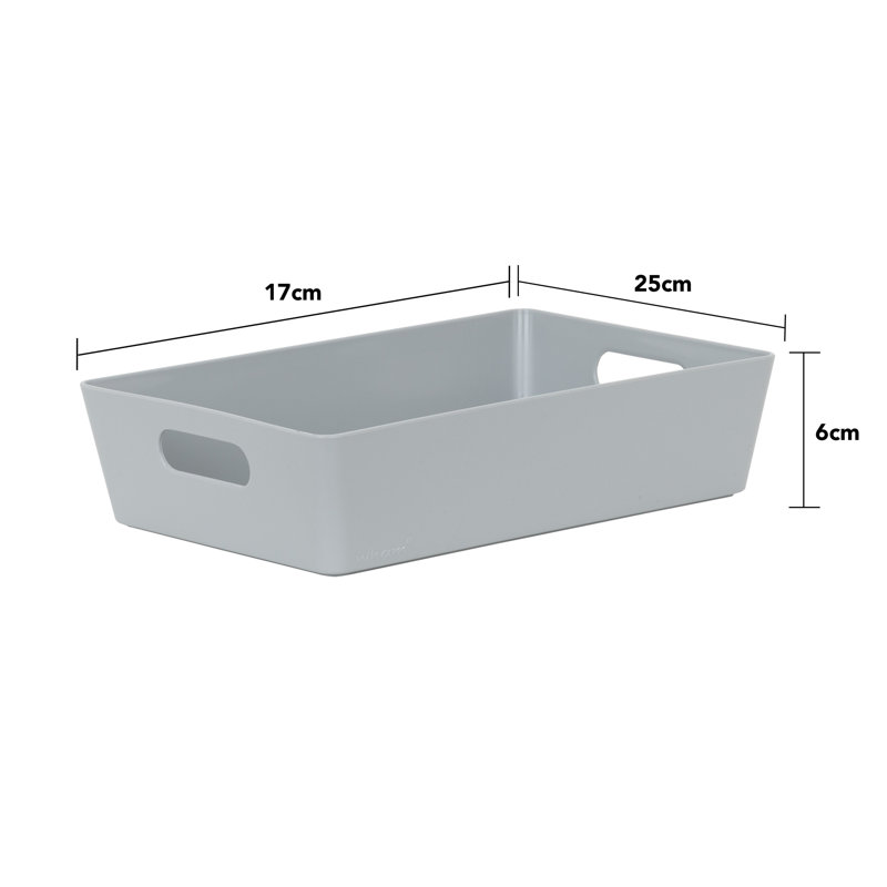 Wham 4.01 Studio Basket Rectangular Pack of 5 Cool Grey