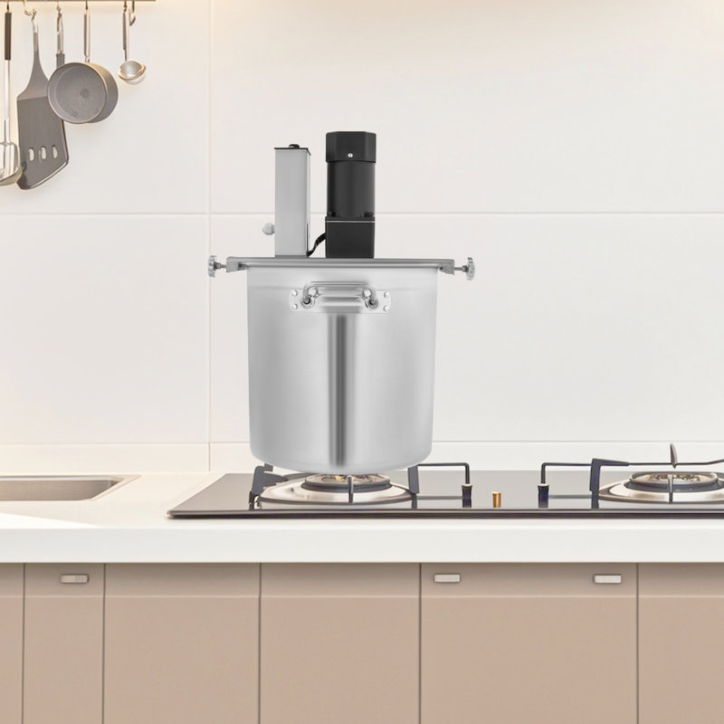 Mélangeur électrique à confiture, cuve de 25 L/6,6 gal en acier inoxydable avec racleur à 4 lames, mélangeur automatique et 25 L/6,6 gal.