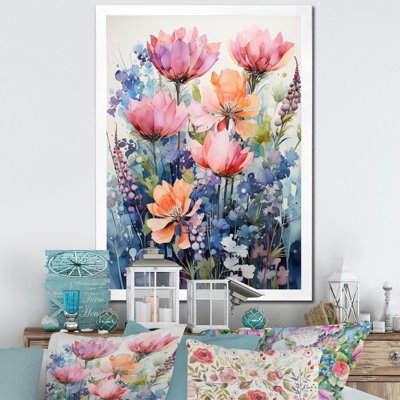 «Blue Bonnets», impression multicolore sur toile