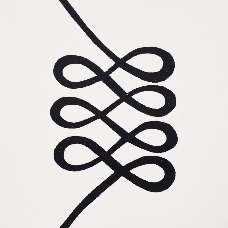 Nicolette Wallpaper, Black/Cream