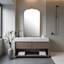 Miroir arqué de 43 po x 24 po avec cadre en métal