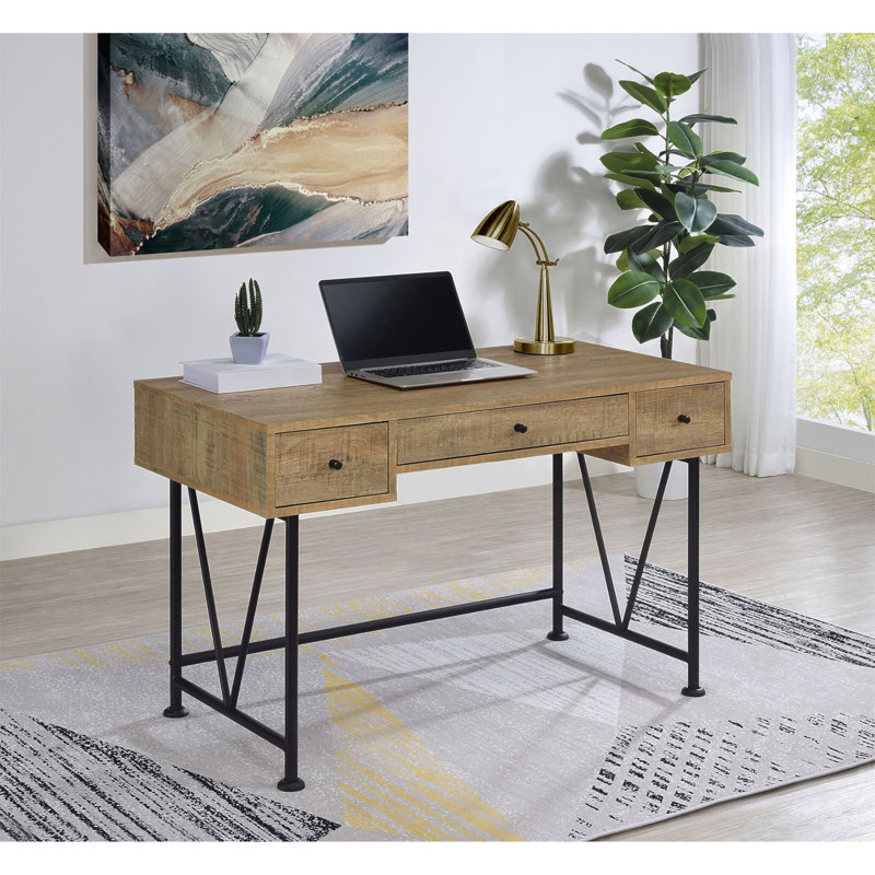 Bureau d'écriture à 3 tiroirs Vellun Mango