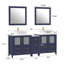  Ensemble de meuble-lavabo double avec miroir et cadre 29,9 "-62326214