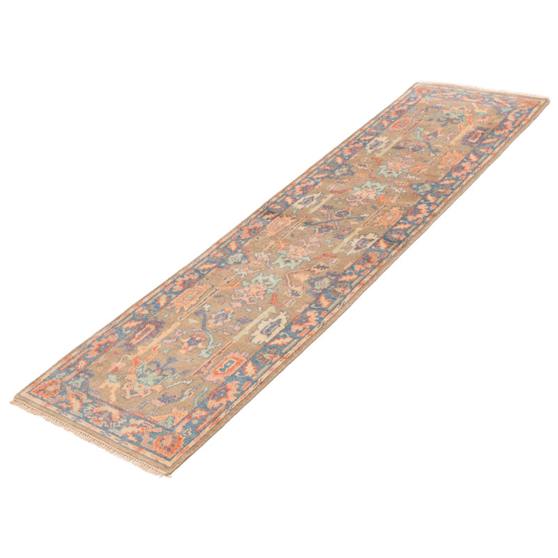 Tapis moderne kaki Oushak 2 pi 6 po x 9 pi 11 po