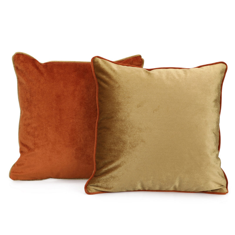 Housse et insert de coussin intérieur / extérieur en polypropylène Kealey, Cuivre / beige