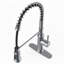 Spring Pull Down Single Handle Kitchen Faucet With Deck Plate & 3-function Sprayer