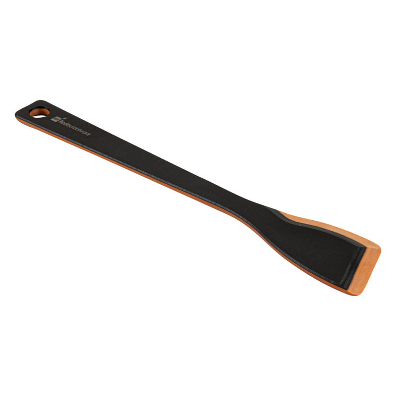 Spatule inclinée 13,2 pouces, 1 spatule en bois Turner en bois - Poignée robuste, trou suspendu, spatule en bois de pin noir