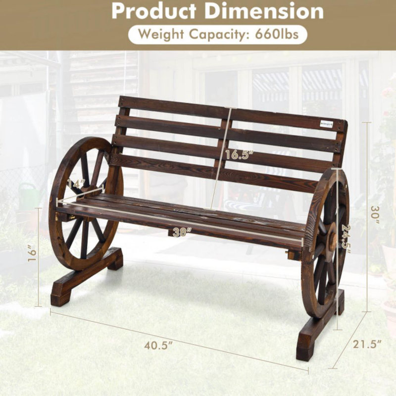 Banc de jardin en bois pour terrasse Belleville Everson