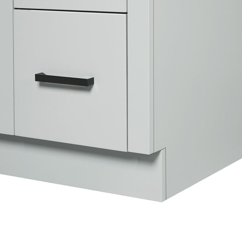   Base de meuble-lavabo simple gris Loren, Gris