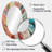 Teal Pink Marbled Whimsy III - Teal Modern Oval Wall Mirror-643377072