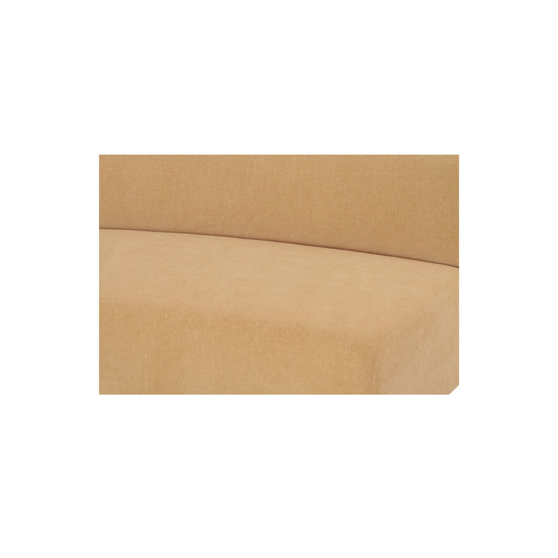 Naomi Modular Sectional, Yellow Polyester, 28.3" H x 161.4" W x 39" D