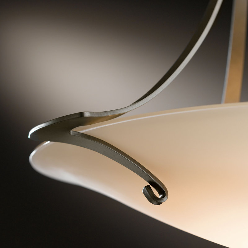Antasia 1-Light Unique/Statement Bowl Pendant, Dark Smoke, Sand Glass