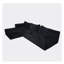 Canapé modulaire à 3 nuages avec méridienne en forme de L, revêtement moderne pour le salon, tissu velours côtelé noir, aucun assemblage requis, siège mi-ferme, style américain, mousse MD, teinture lavable à la machine-787627678