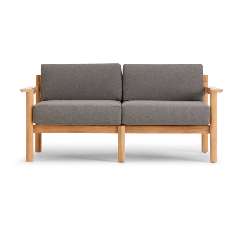 Haven 62.5'' Wide Teak with Sunbrella® Cushions, Sunbrella Greystone