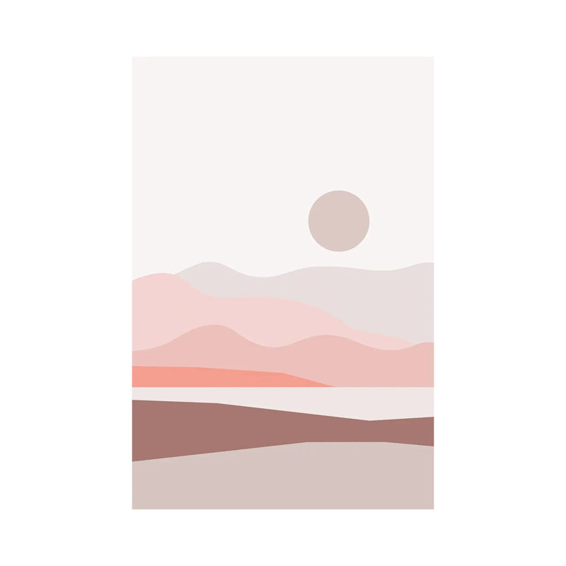 Abstract Landscape IV - Print on Canvas, 66.04 cm H x 45.72 cm W x 1.91 cm D, Wrapped Canvas