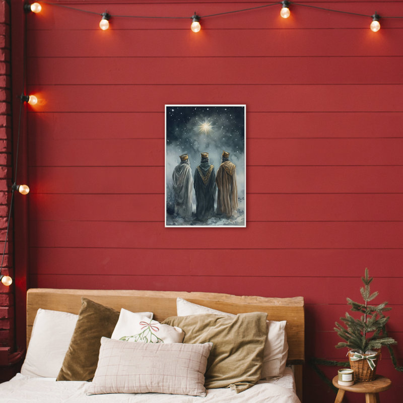 «Three Wise Men & North Star», estampe numérique, conception de Petal Prints Design, H 24 po x l 16 po