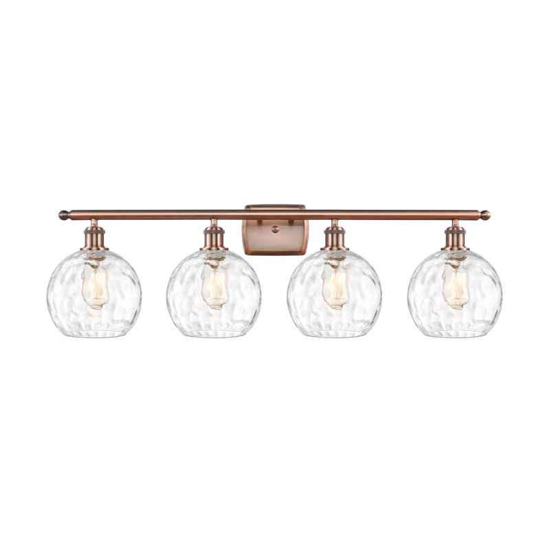 Éclairage pour salle de bain 4 lumières Cindi, DEL, Cuivre antique