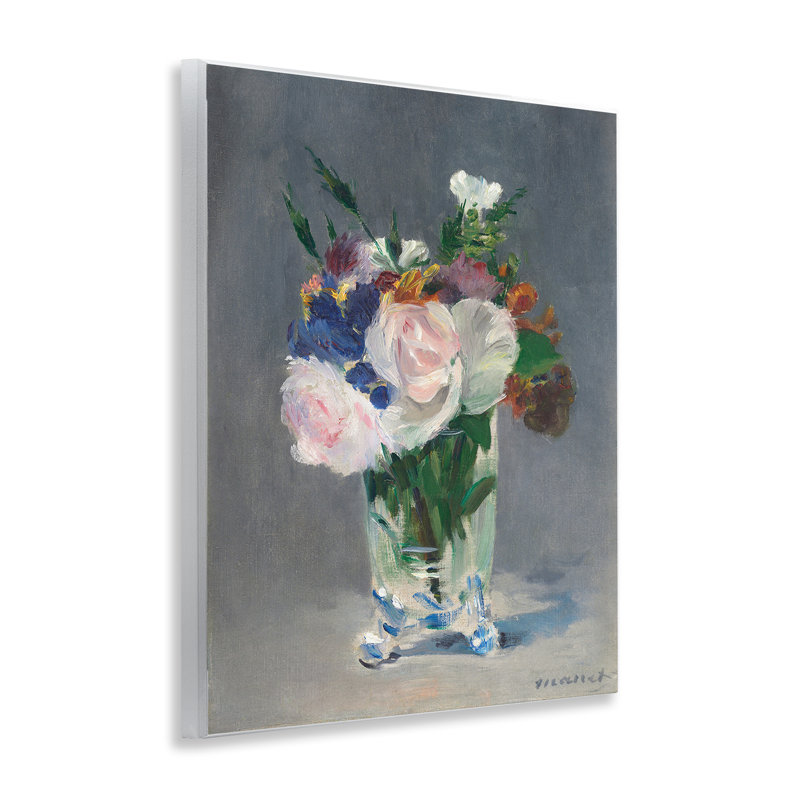 Fleurs dans un vase en verre Nature morte, art par Lux + Me Designs