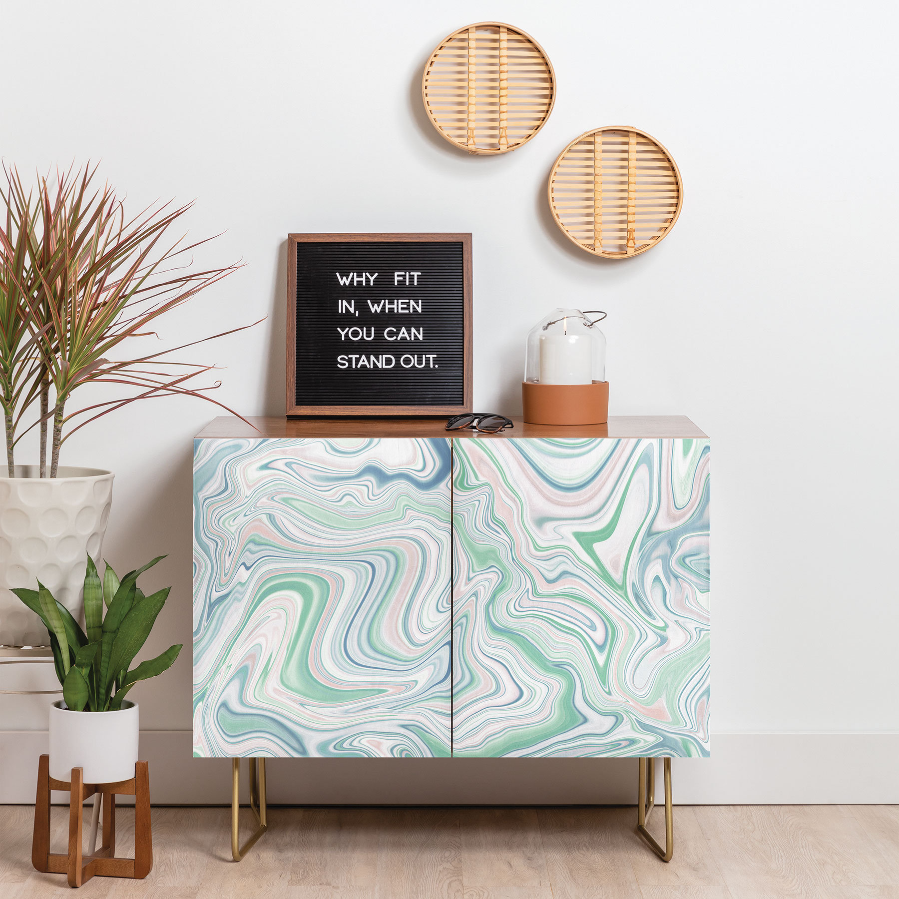 Pink credenza store