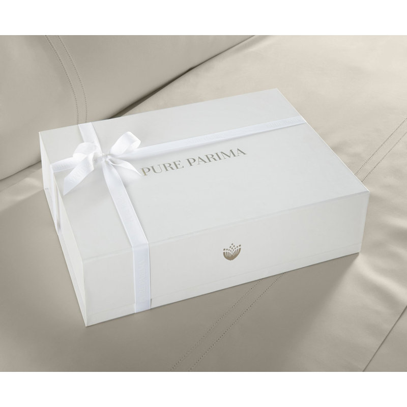 Yalda Egyptian Certified Cotton Modern 3 Piece Duvet Cover Set, Linen, Queen Duvet Cover + 2 Standard Sham